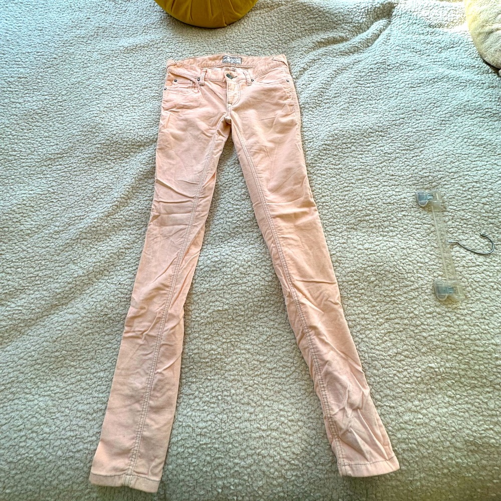 Pale pink Free People corduroy pants!